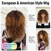 Stilvolle hitzebeständige Damen-Vollperücke: Europäisches & Amerikanisches Flauschiges Locken-Design