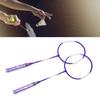 Badminton Durable Badminton Racket Iron Bending School Use Racket, Set, Ultra-Lightweight Alloy, Resistant, (Purple)