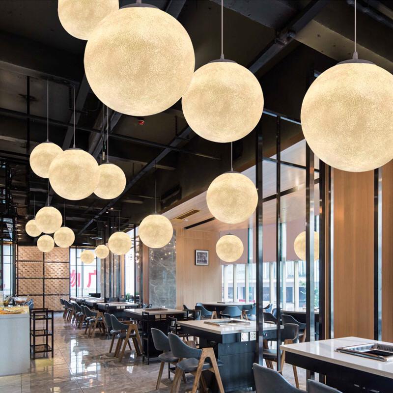 Oeny 100CM Spherical Moon Pendant Lamp