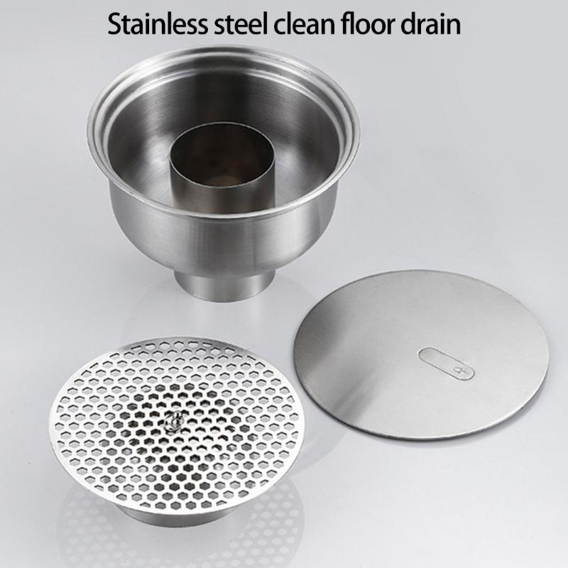Corrosion Resistant Circular Floor Drain Stainless Steels High Flows Drainage Floor Strainer for DN50/DN75 Drainage System