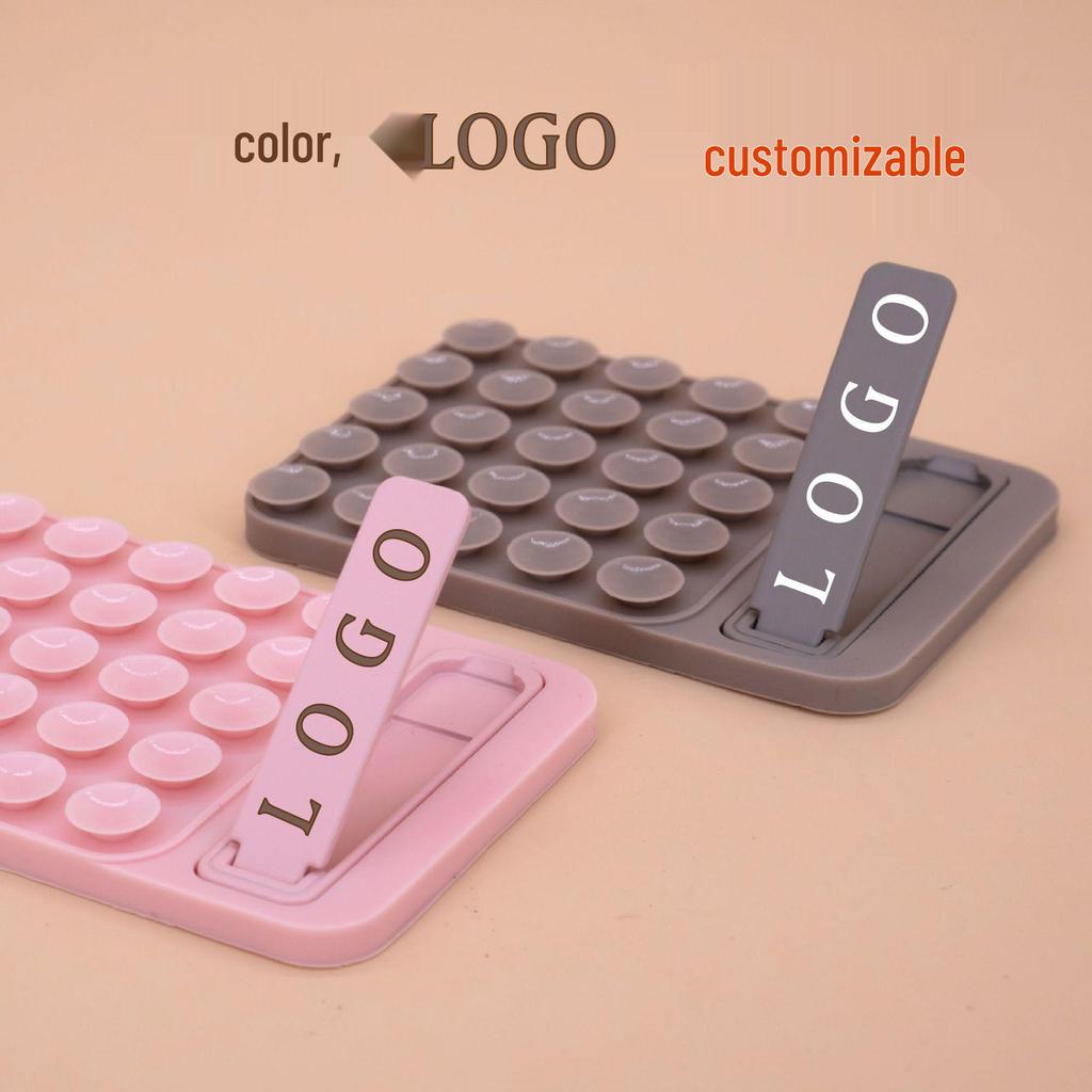 Silicone Suction Cup Phone Stand & Holder - Universal Folding Back Sticker.