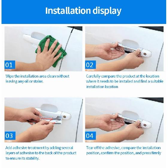 For Peugeot 2008 MK1 A94 2013 2014 2015 2016 2017 2018  Chrome Door Handle Cover Car Accessories Rustproof Cap Styling