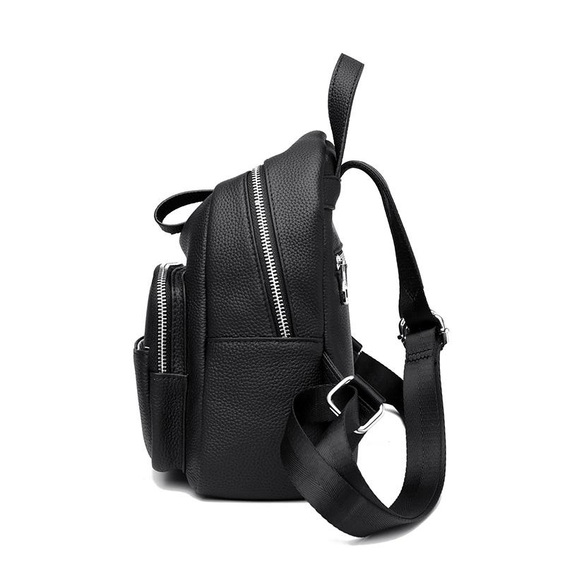 New 2023 Cowhide Female Bag Summer Women 's  Backpack Shoulder High-Capacity Ladies  Bags Travel Bag Girls Chest Bag