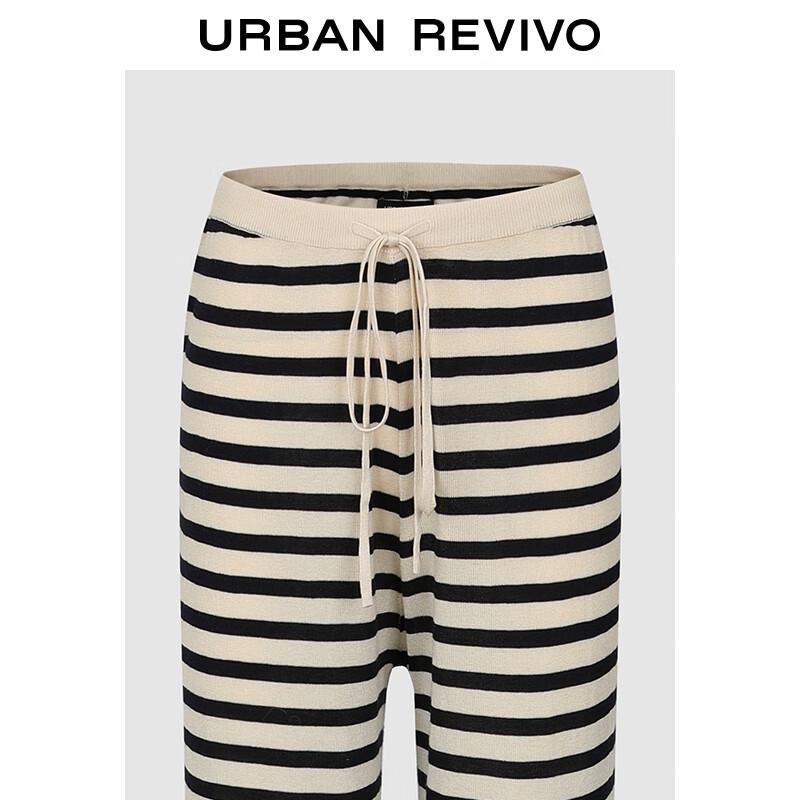 UR Women's Textured Striped Drawstring Knit Pants