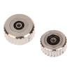 2 Piece Silver Color Steel Watch Crown 4.5Mm-7Mm Head Diameter With Flat Tube For Watches Repair L4429