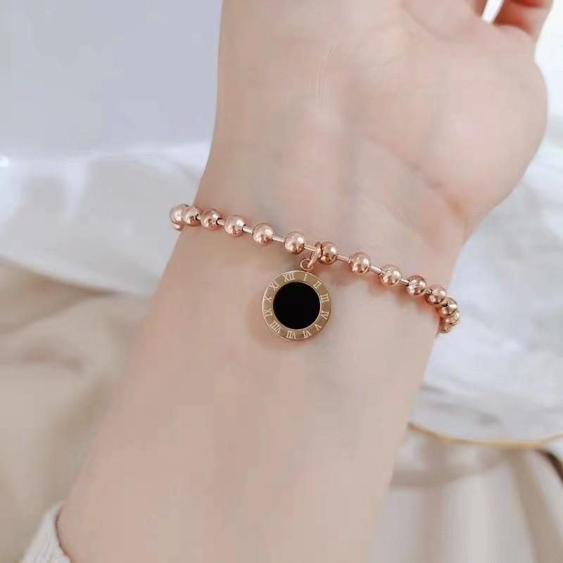 Rose Trendy Gold Geometric Titanium Steel Bracelet For Women 2024 Summer