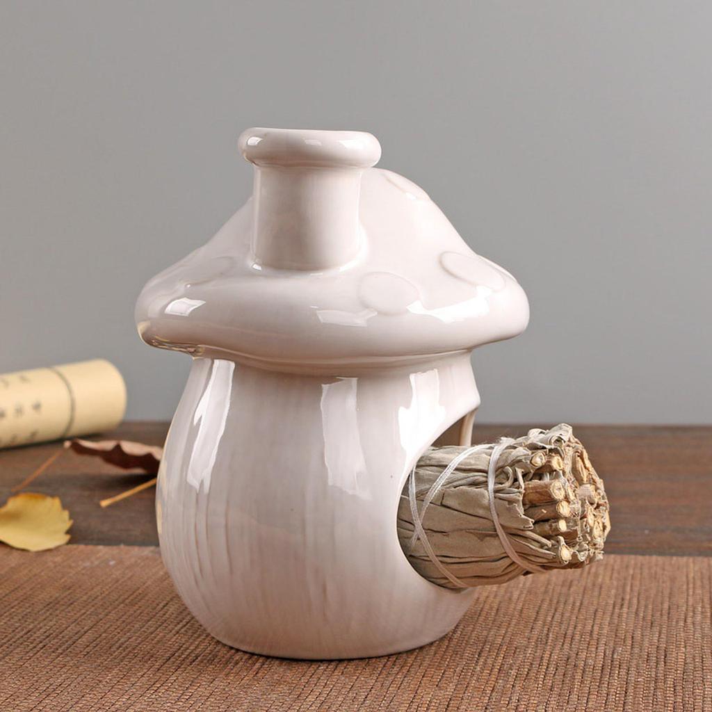 Cone Incense Burner Home Furnace Yoga Palo Santo Holder Ceramic Censer for Farmhouse Housewarming Dining Room Bedroom Office