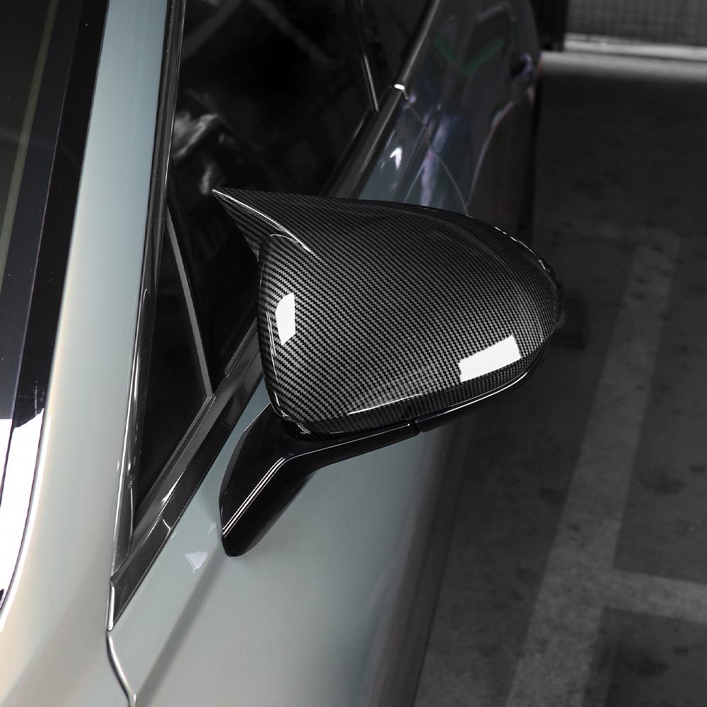 Carbon Fiber ABS Bull Horn Rearview Side Mirror Cover Housing Protection Trim For Genesis G80 RG3 2026 2026 Exterior Accessories