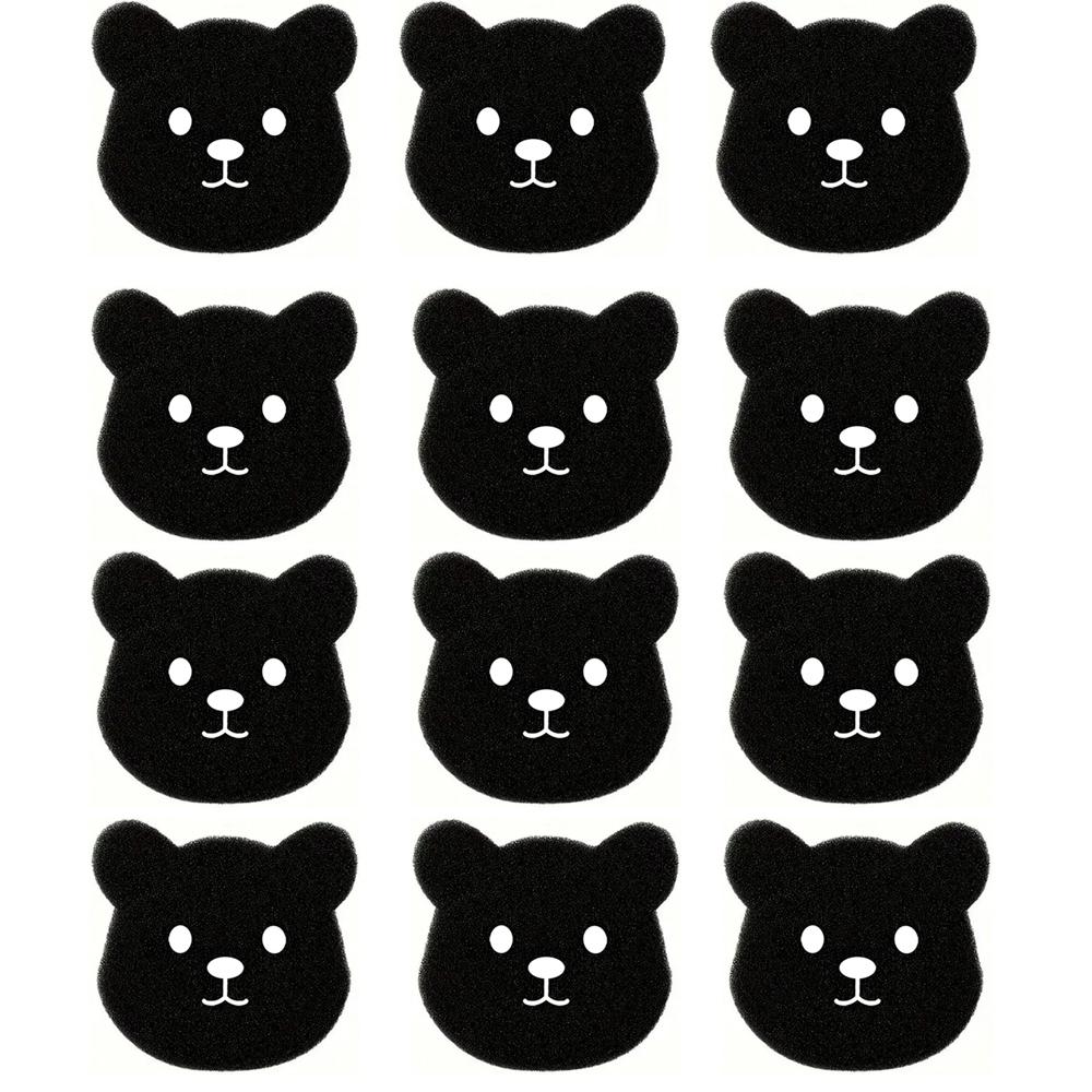 2/4/6/8/12pcs Reusable Pet Hair Remover Laundry Sponges - Bear Shape Effective Anti-Winding Cleaning Tools for Washing Machines
