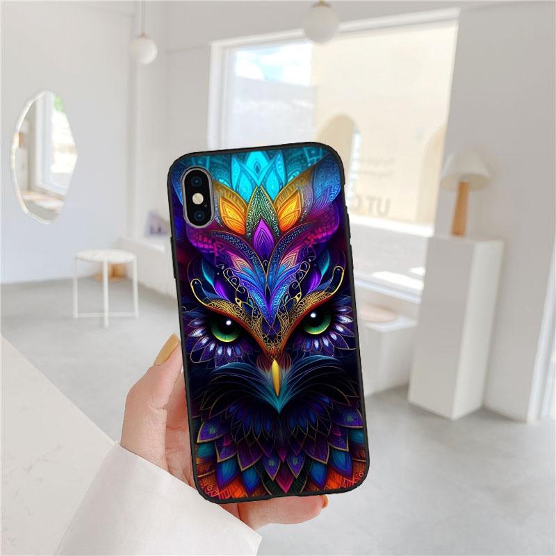 PP15 Cartoon Owl Soft Shell Phone Case for OPPO A3 Pro A72 A74 A76 A77 A77S A78 A79 A94 A95 A18 A40M A58