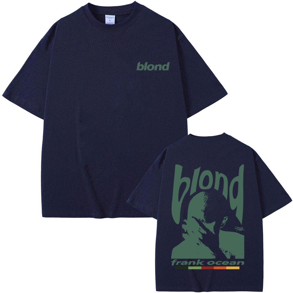 Rapper Frank Graphic T-shirts Hip Hop Ocean Album T Shirts Blond Fashion Oversized Men's Cotton Tshirt Male Vintage Streetwear