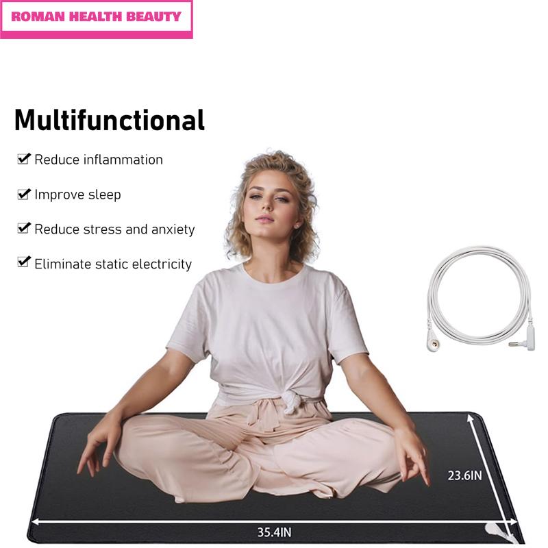 Bc Pet Supplies Unisex 90X60cm Grounding Mat For Better Sleep Health With Earthing Cable Emf Protection Electrostatic Release