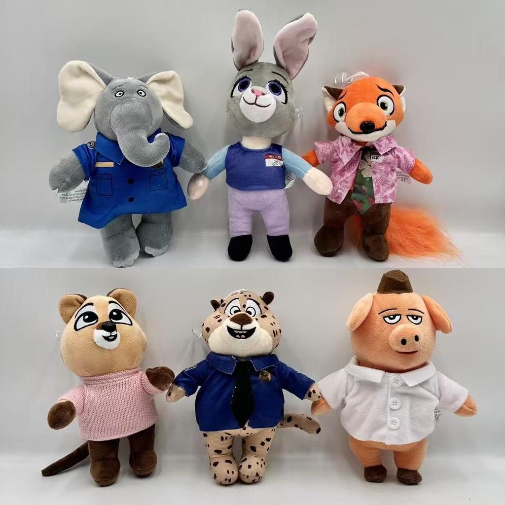Zootopia Character Nick Wilde Judy Hopps Cartoon Cute Plush Animal Toy Doll Model Birthday Christmas Gift For Children Friends