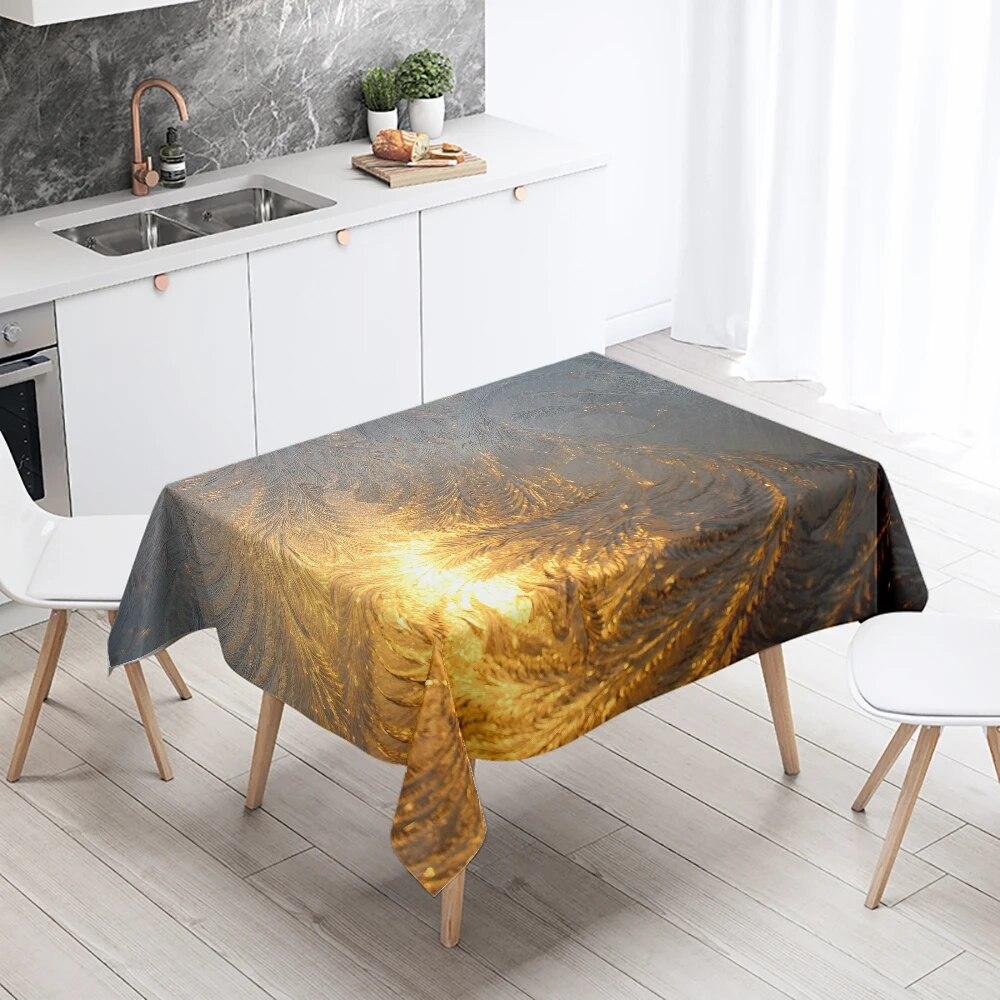 Snowflake Ice Tablecloth Wedding Party Restaurant Banquet Decoration Waterproof Rectangular  Home Table