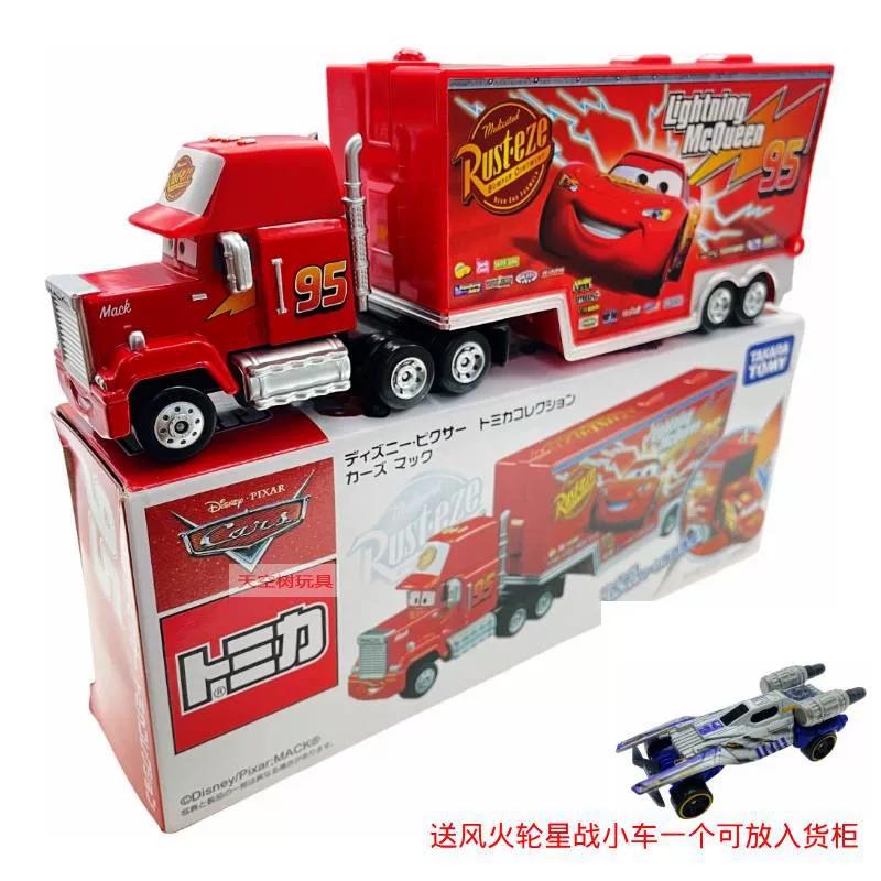 TAKAR TOMY Disney Pixar Autos Mack LKW Legierung Druckguss Ladeanhänger Spielzeug Lightning McQueen Rusteze Sammlerauto Modell Für Kinder