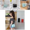 Children Pvc Mini Chain Shoulder Bag With Checkered Pattern For Girls