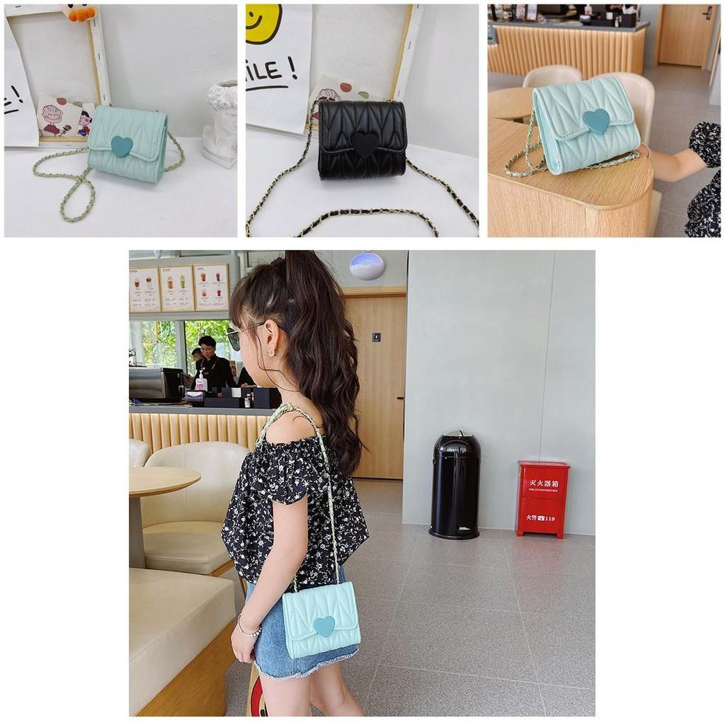Children Pvc Mini Chain Shoulder Bag With Checkered Pattern For Girls