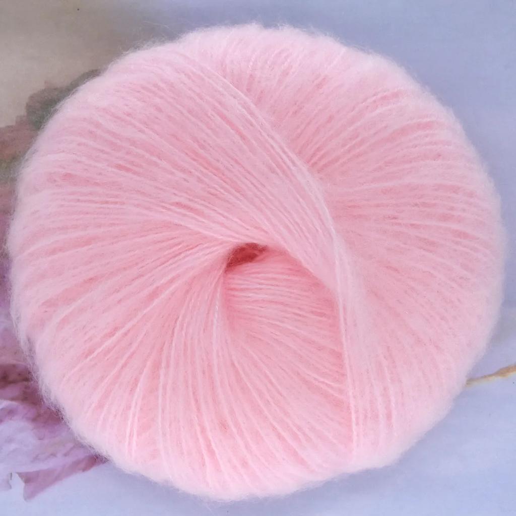 25g Soft 40% Acrylic 60% Mohair Yarn 160m/175yd Plush Yarn Hand Knitting Crochet Sewing DIY Shawl Scarf Thread