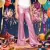 Pantalones Elásticos Brillantes para Niños y Niñas Para Carnaval Escenario Disfraz Fiesta