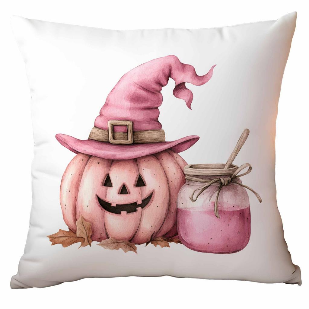 New Pink Halloween Pillow Cover Festive Home Cushion Pillow Cover Ornament Premium Durable Quality Useful Practical