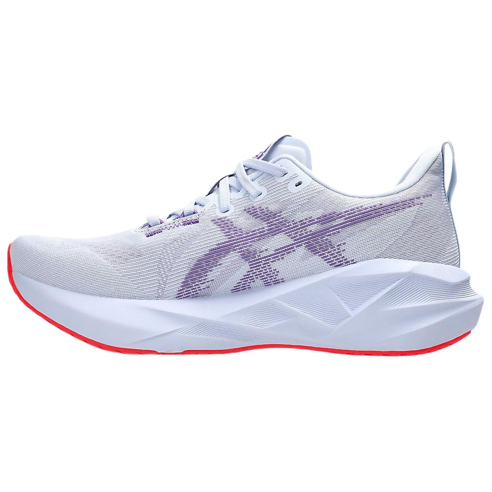 Asics Novablast 5 Comfortable Soft Cushioning Breathable Support Casual Running Shoes Men Sneakers White Purple 1011C139-500
