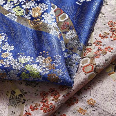 100*75 cm Japonský styl Saténová žakárová brokátová látka Čínská látka Hanfu Cheongsam Kimono Diy Designový Patchwork Materiál