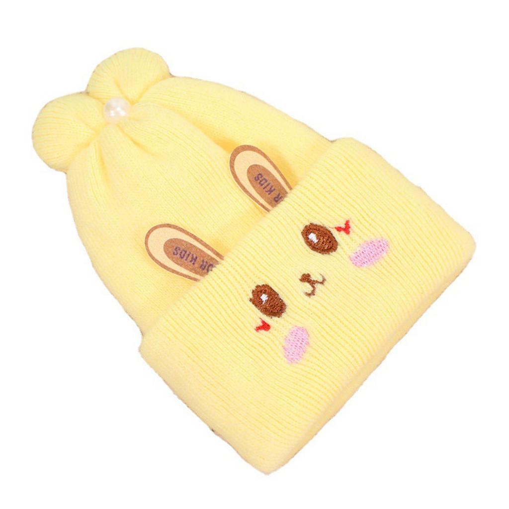Knitted Baby Hat Girls Boys Winter Hat Windproof Handwoven Bonnet Caps Newborn Hospital Hat Cute Rabbit Ears Crochet Hat
