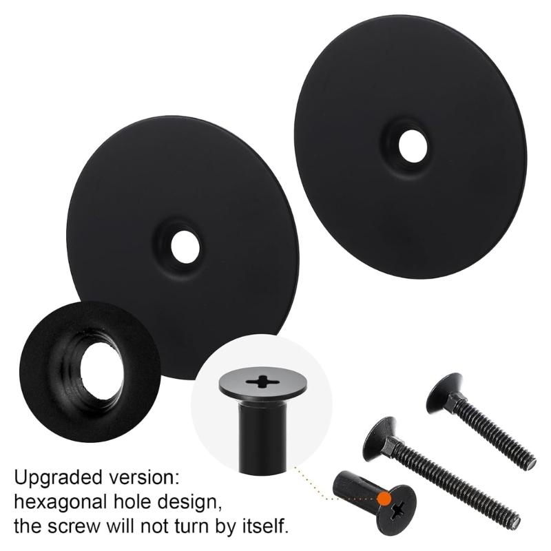 Plastic Door Hole Cover Plates Light weight and Stable Covers 2 5/8" Openings for Enhances Security Privacy