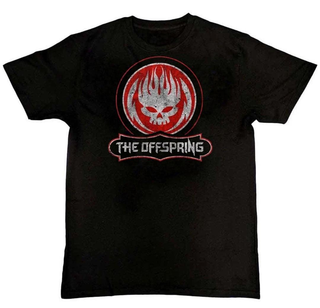 The Offspring Distressed Skull Graphic Print Mens T-Shirt M
