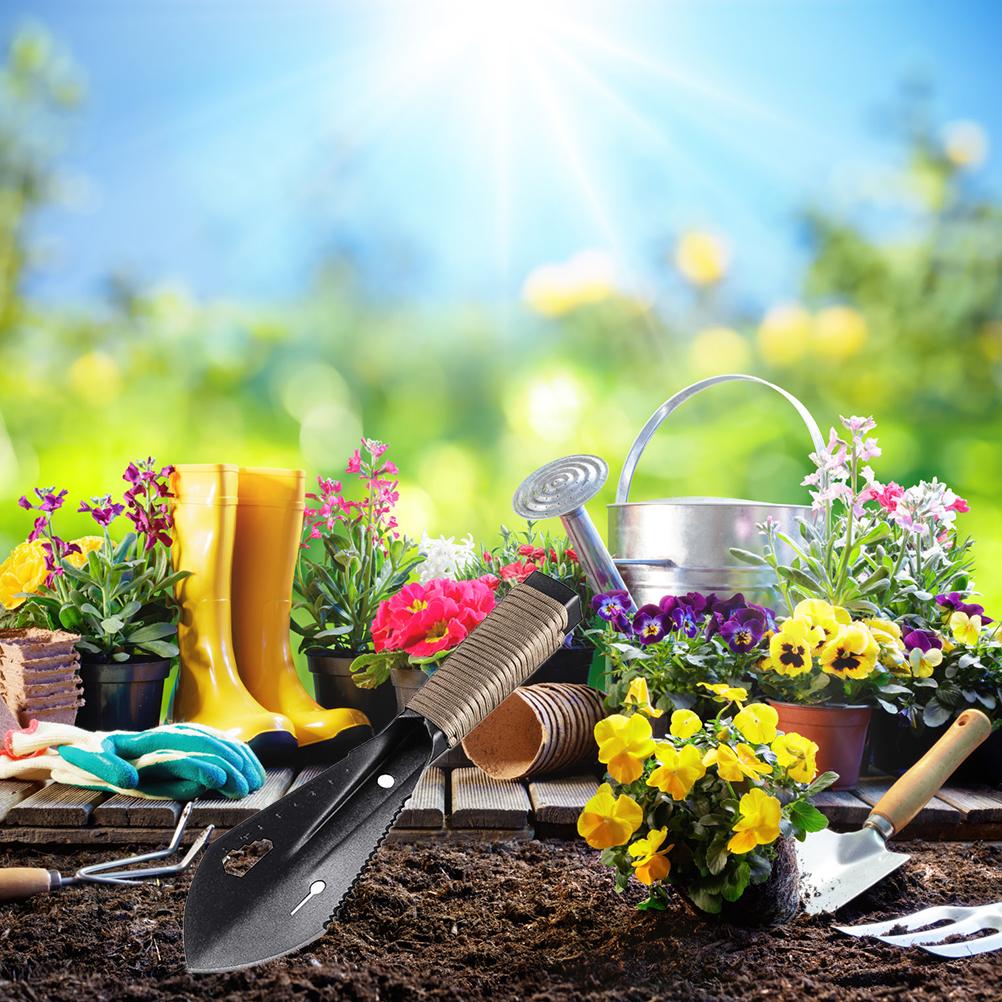 Multifunctional Garden Metal Serrated Digger Portable Serrated Digging Tool with Non Slip Handles