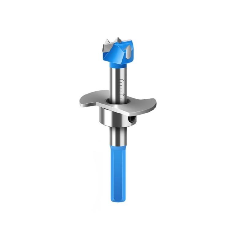Precise Woodworking Drill Bit Hinge Hole Opener Adjustable Depth Setting Stable Shank Design For Hinge Installation