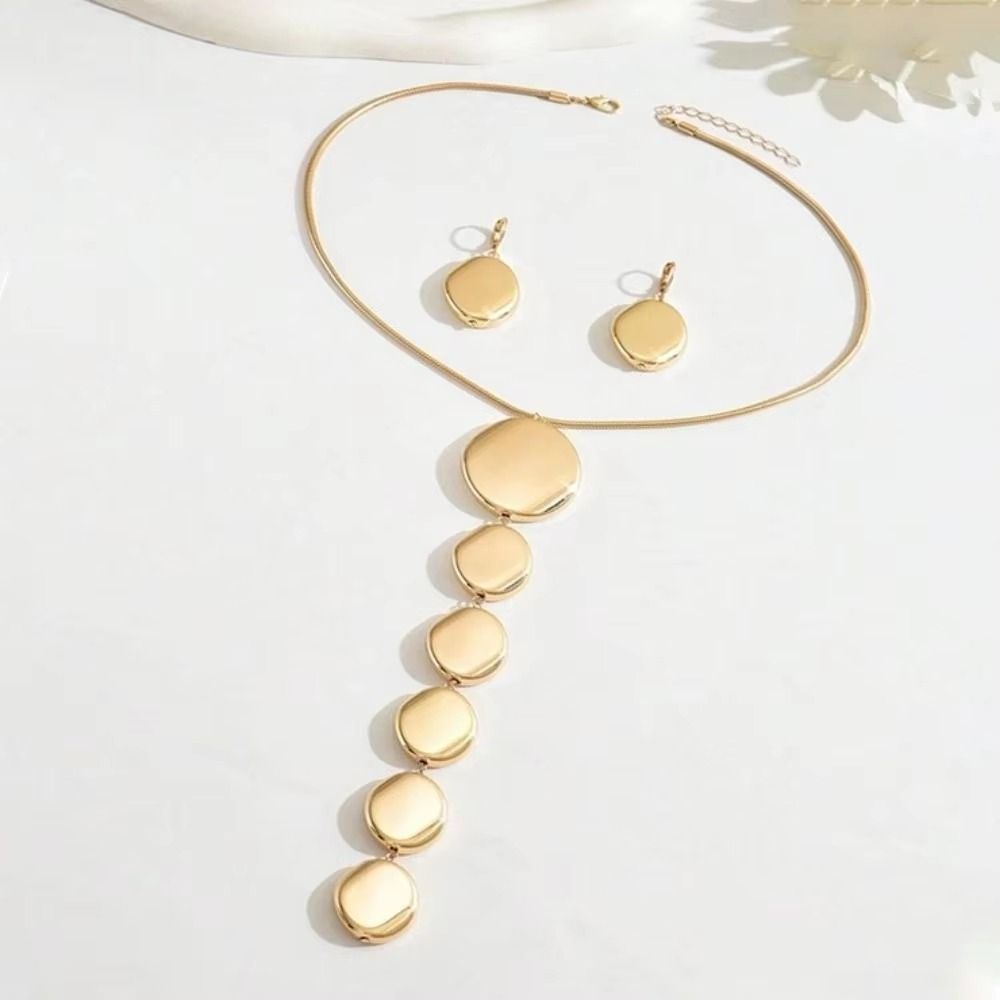 Metal Style Exaggerated Pendant Jewelry Set Y-Shape Women's Jewelry Set Fashion Jewelry Set  Girl