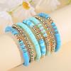 Vintage Bohemian Polymer Clay Bead Bracelet Set for Men and Women