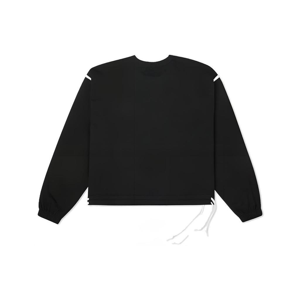 (WMNS) Converse Long Sleeve Jersey Crew Asia Sizing 'Black' Women's 10022827-A01
