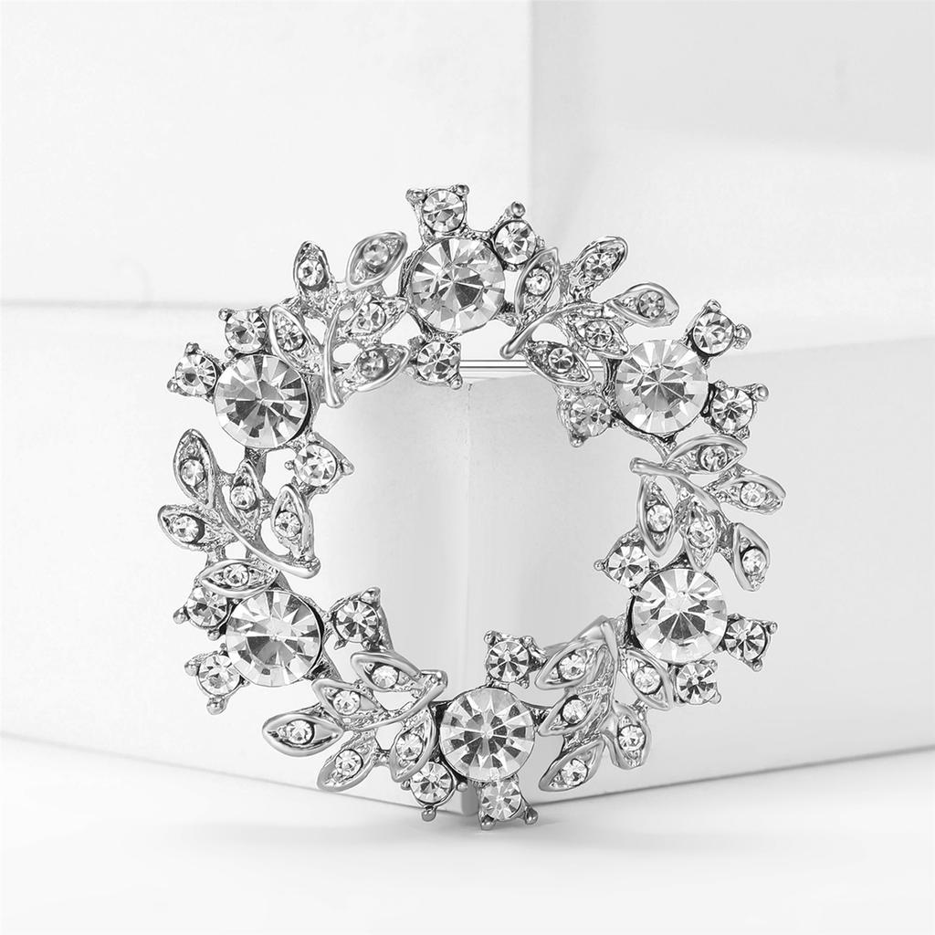 Wreath Plant Enamel Brooch Alloy Badge Fashion Accessory for Clothing Backpack and Hat Decoration Daily Casual Wear