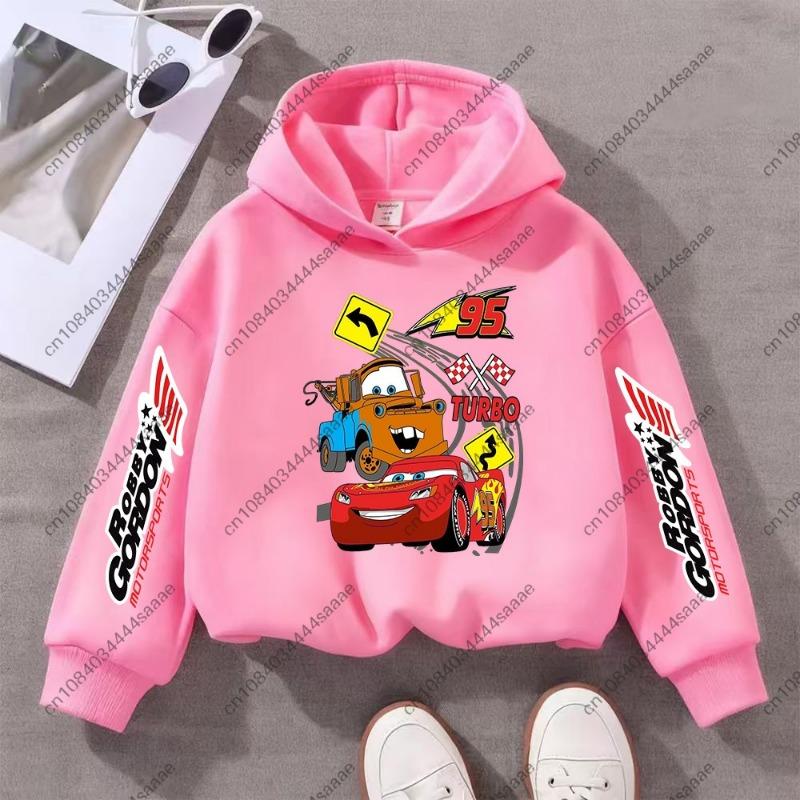 Spring Autumn Lightning Mcqueen Cartoon Children Hoodie Long Sleeve Pixar Car Print Kid Boy Clothes Fashion Pullover Sweatshirts