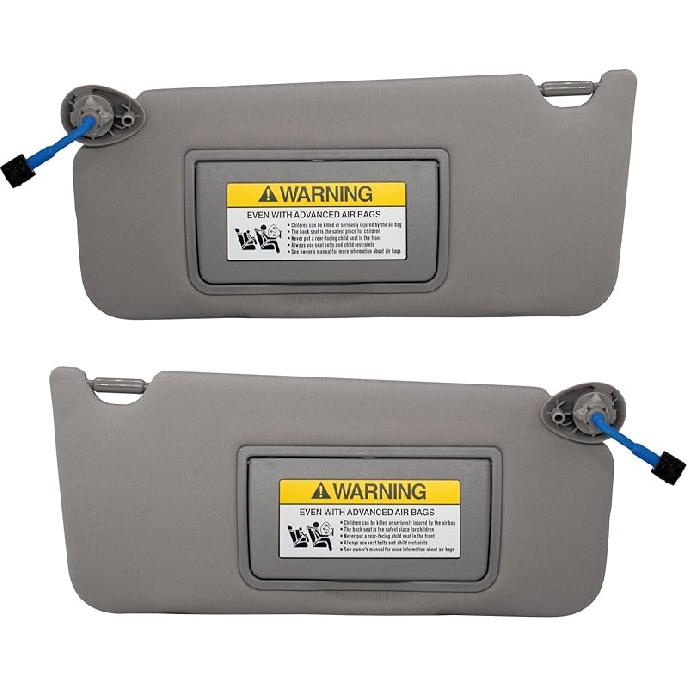 NHILES Left Driver & Right Passenger Side Sun Visor Compatible With Honda Accord 2008 2009 2010 2011 2012 2013 2014 2015 2016 2017 With Light