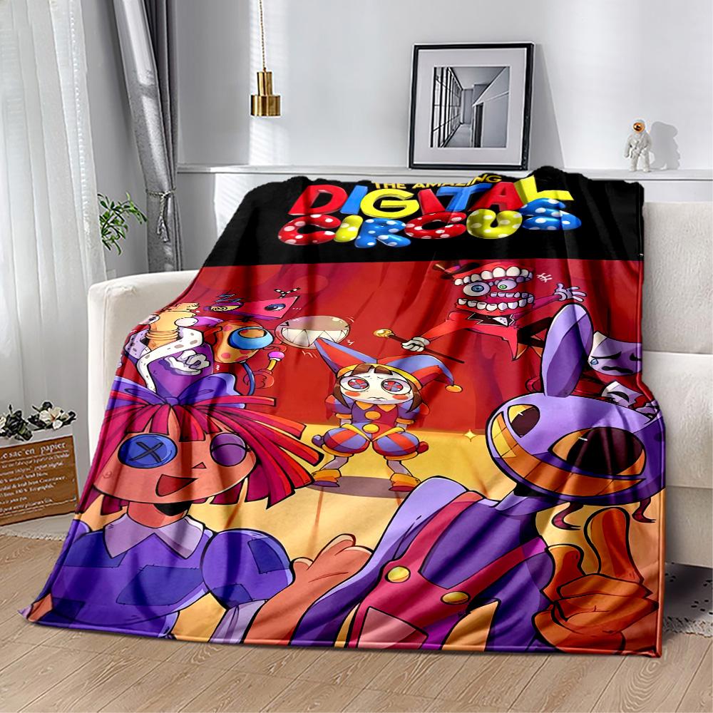 Digital Circus Blanket Warmthful Decor Suitable for Couch Seaside Bedding Four Seasons Universal Modern Style Perfect Gift for Relatives and Friends