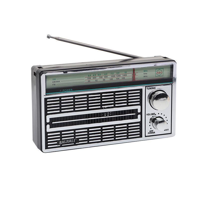 Vintage AM/FM Radio, Battery-Powered, Plug-In, High Volume, Multiple Stations