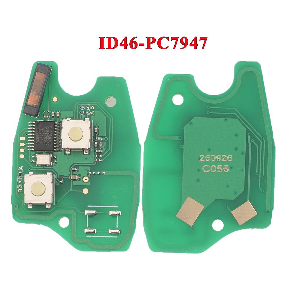 10pcs Remote Car Key Circuit Board For Renault Duster Modus Clio Twingo DACIA Logan Sandero 433Mhz ID46/4A pcf7952E PCF7947/7946