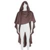 Medieval Knight Cosplay Cloak With Hood For Halloween Costume Role Play