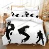 Michael Jackson Bettwäsche-Set Einzelbett Twin Full King Size Musikal Genies Bettwäsche Erwachsene Jugendliche Schlafzimmer Bettbezug-Set Super Star