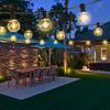 G40 LED Globe String Lights Outdoor EU Plug, IP65 Plastic Bulbs, Balcony Garland Fairy Lamps for Wedding Christmas Party Decor