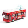 Bus Toy Model Cars Alloy Diecast Miniature Buses Sound Light Doors Opened Pull Back Vehicle Gifts
