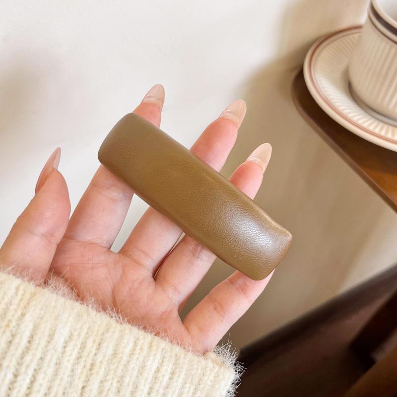 Coffee Houndstooth Hair Clip for Side Bangs - Baby BB Clip Hairpin for Autumn/Winter