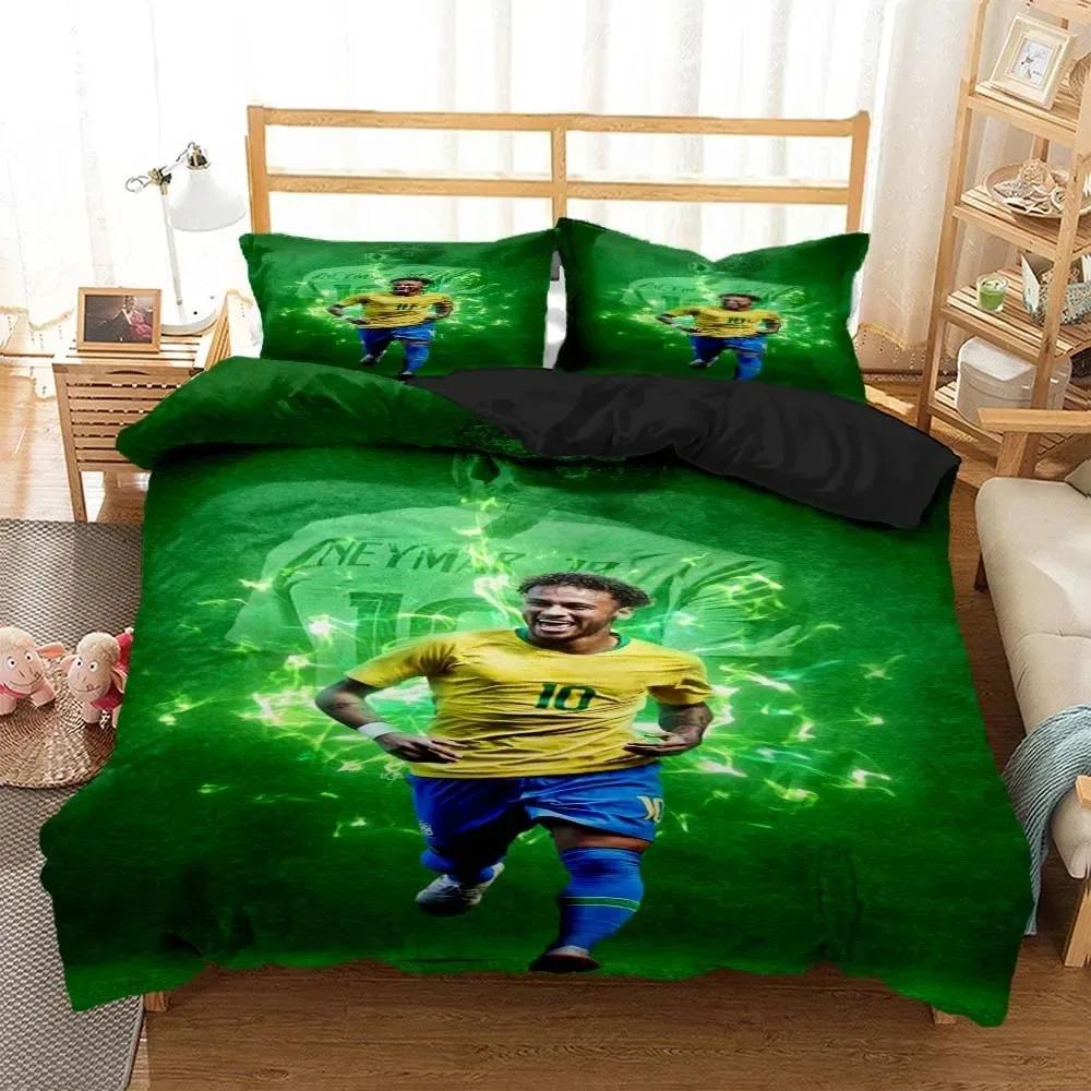 

Modern Football superstar 3D printed bedding Queen bedding set Soft and comfortable customized King size bedding set for boy 70x133cm 2pcs