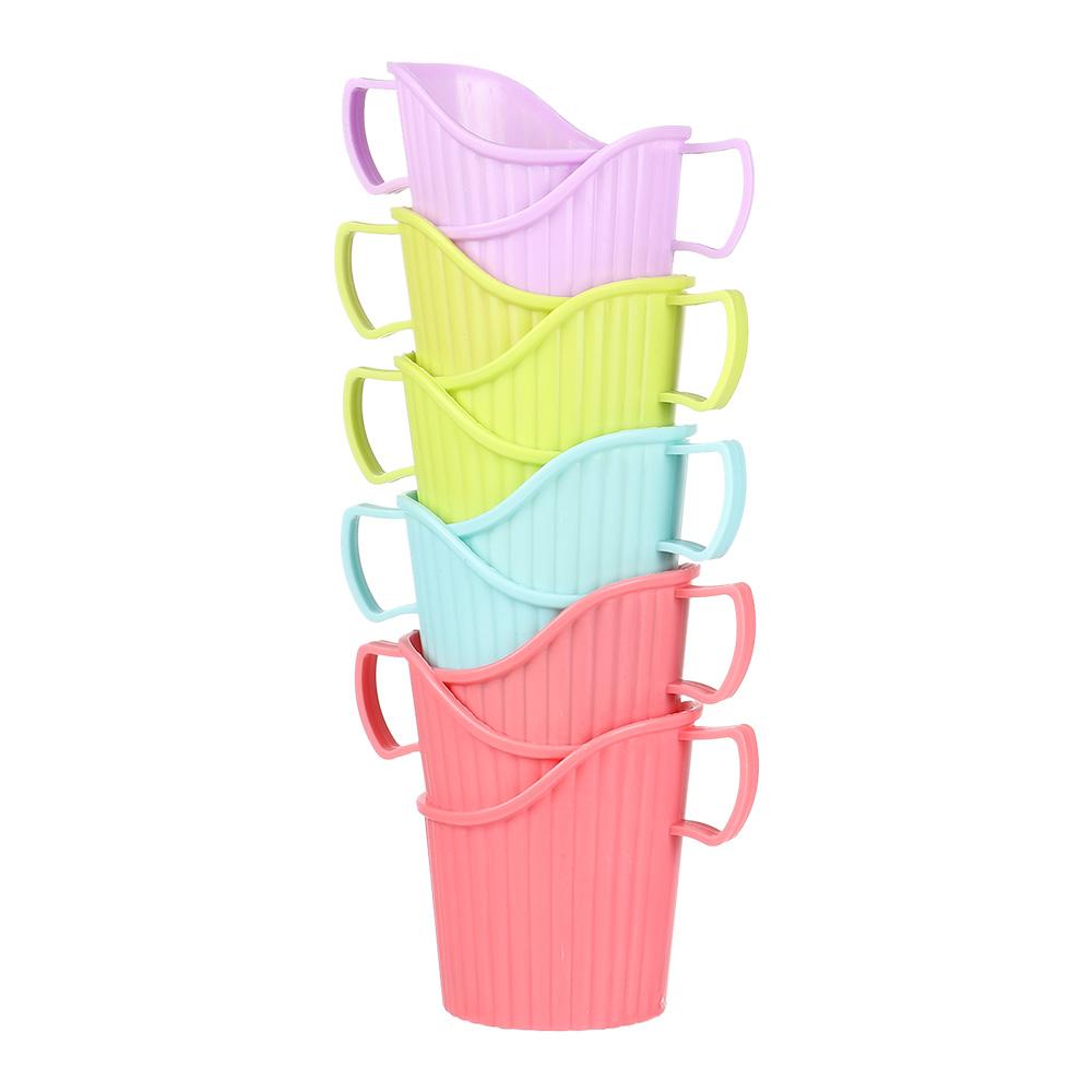 10 szt./zestaw Wielorazowy Pogrubiony Uchwyt na Kubek Jednorazowe Kubki Ochrona przed Oparzeniem Rękaw na Kubek Plastikowy Kreatywne Gadżety Domowe Kolor Losowy