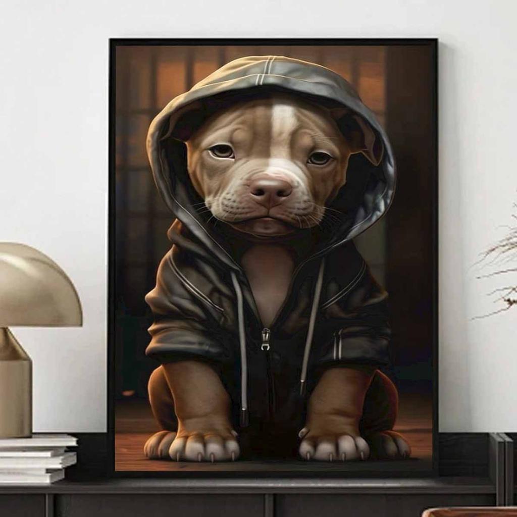 Dog Full Diamond Painting Painting Set, 5D Rhinestone Painting Art Craft, DIY Round Gemstone Cross Stitch Crafts, Decorative Home Wall Ornaments