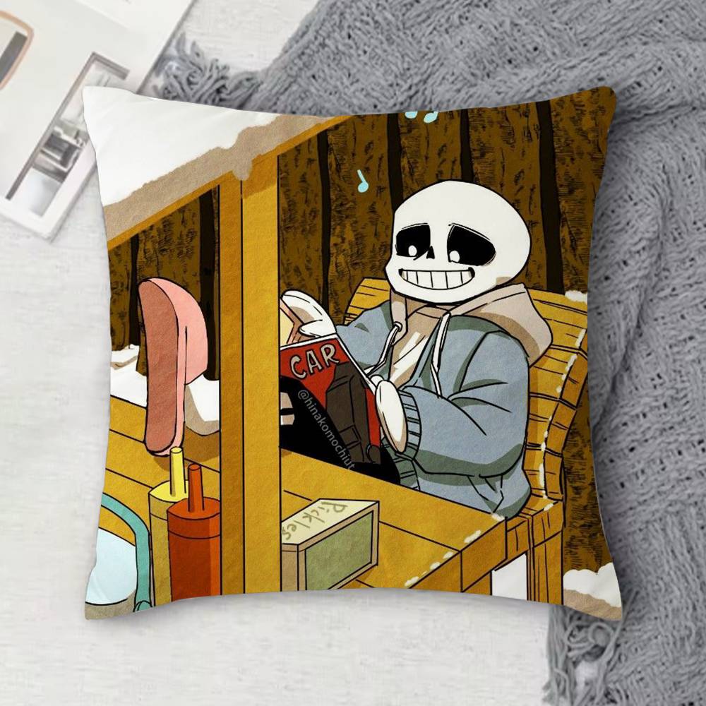 UUndertale Doublesided Printed Square Decorative Cushion Cover for Sofa Living Room Home Decor