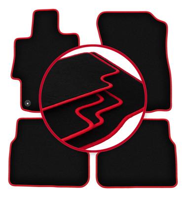 Velour Floor Mats with Red Edge For: Subaru XV II SUV (2019-)